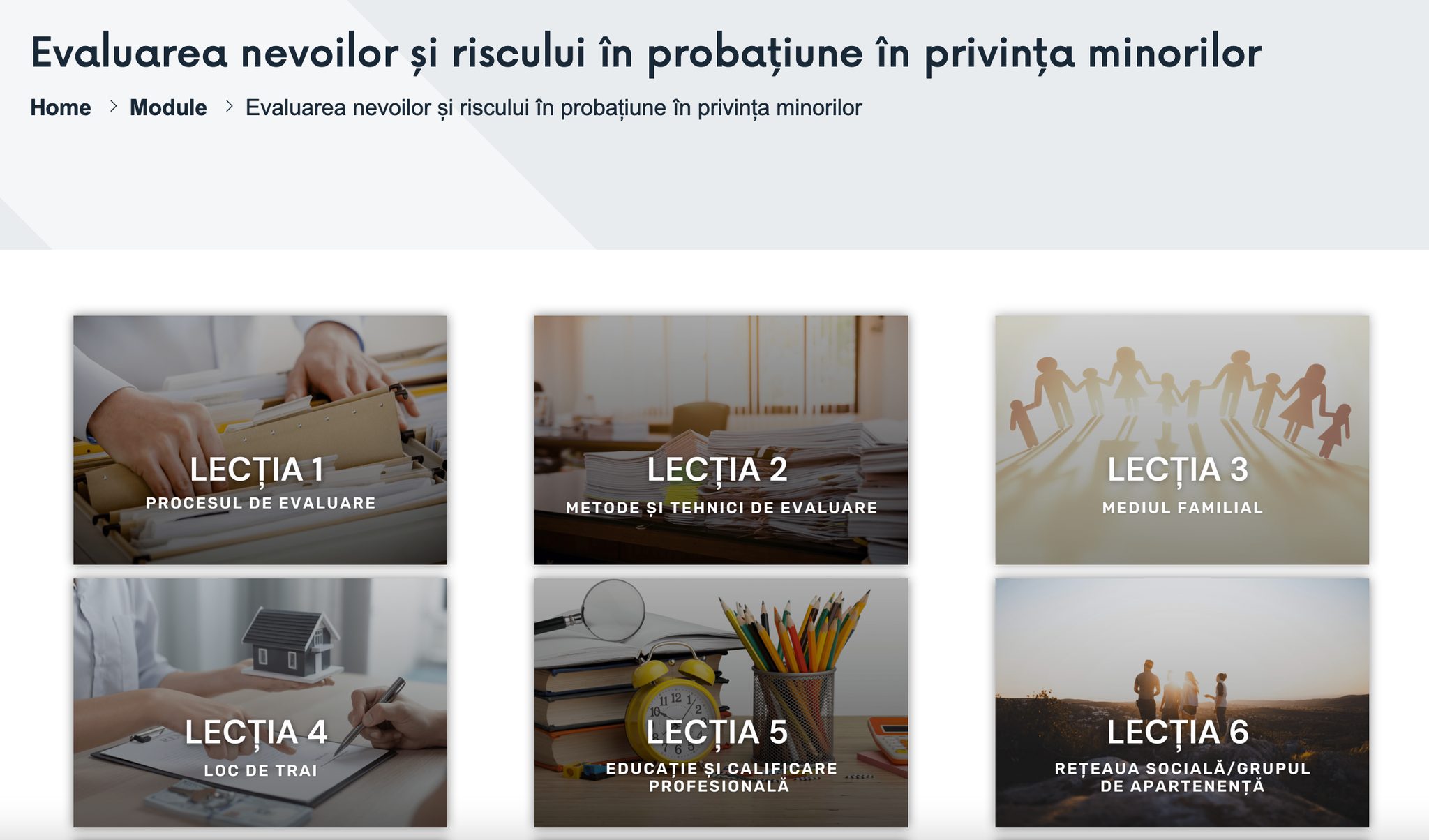 Modulul de instruire online “Evaluarea nevoilor și riscului în probațiune în privința minorilor“ lansat pe platforma www.e-learningprobation.md