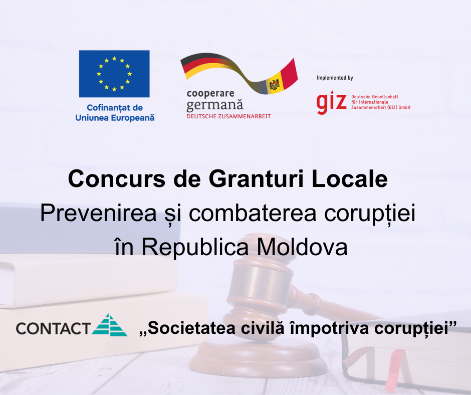 Societatea civilă împotriva corupției: Program de Granturi Locale pentru regiunea Centru