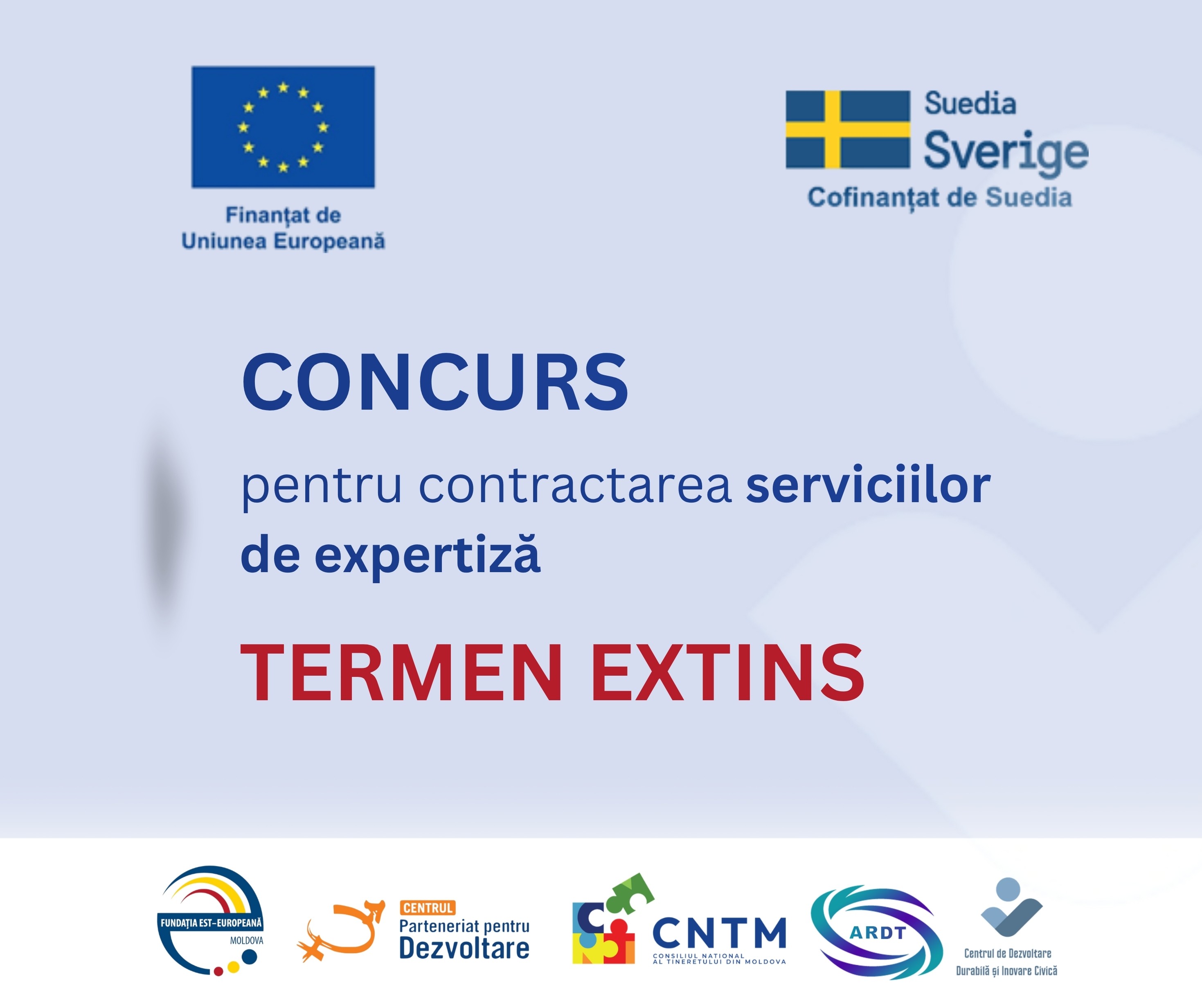 TERMEN EXTINS: Concurs privind contractarea serviciilor de expertiză