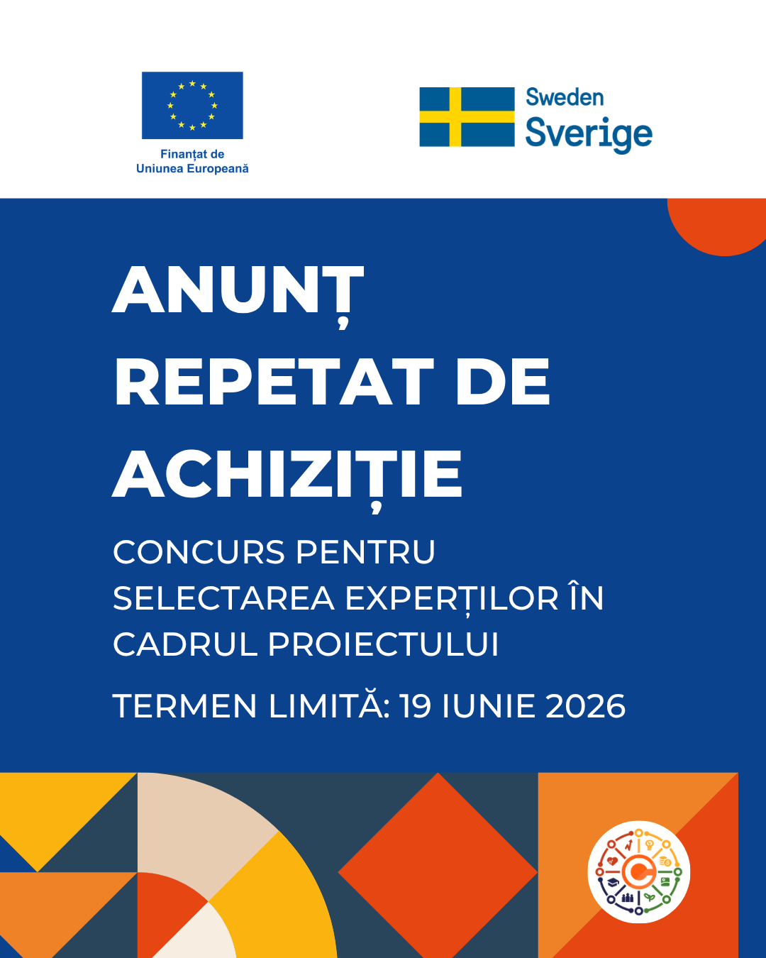 Concurs repetat pentru selectarea a experților în cadrul proiectului